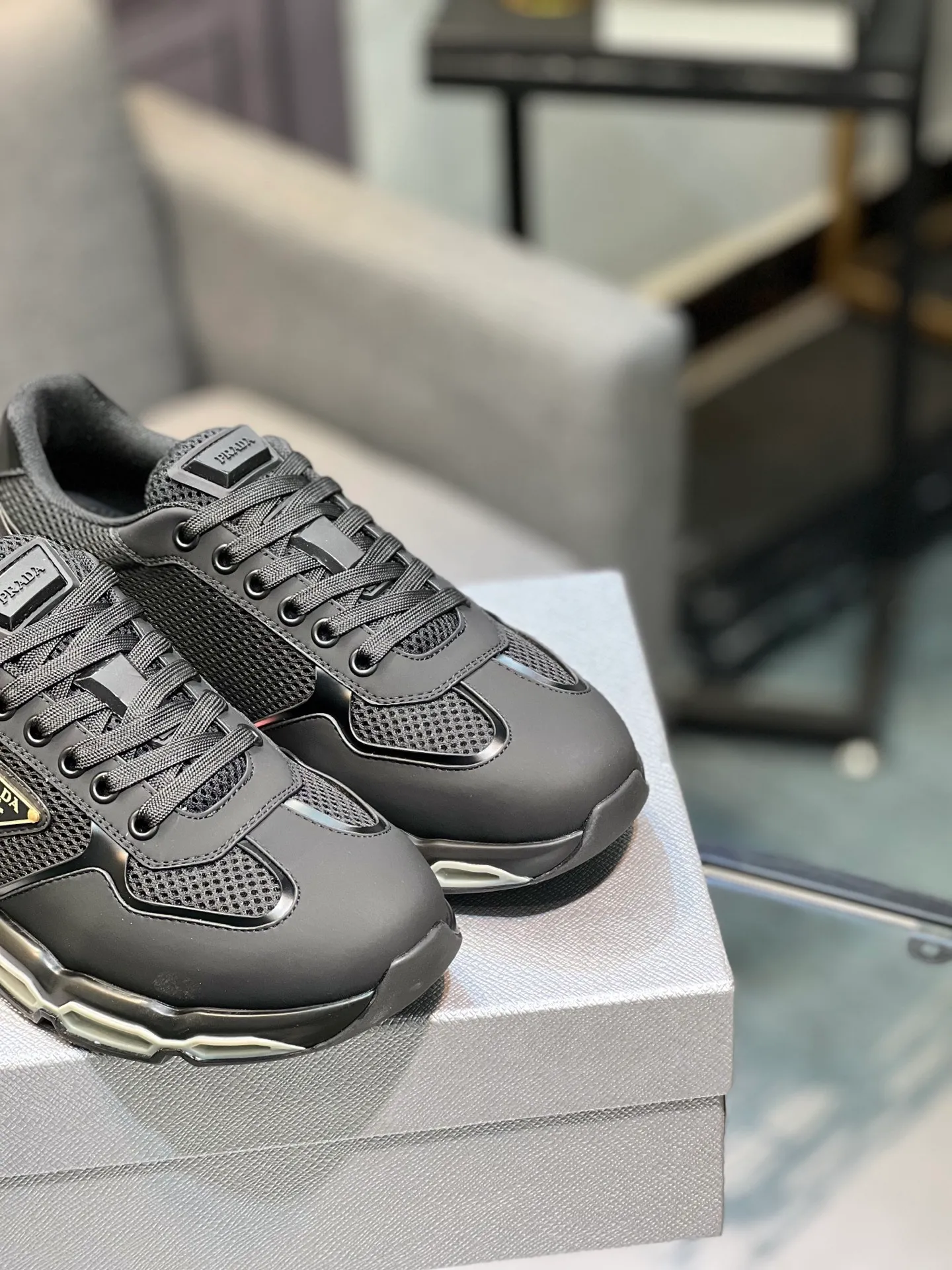 Men's shoes 💰660 [PRADA] Men's shoes are popular in the counter, official website is synchronized, 1 high-quality shipment ✔️ Original frosted cowhide + cowhide lining, 1🆚1 replica, original sole, 38-45 (45 customized, non-refundable)